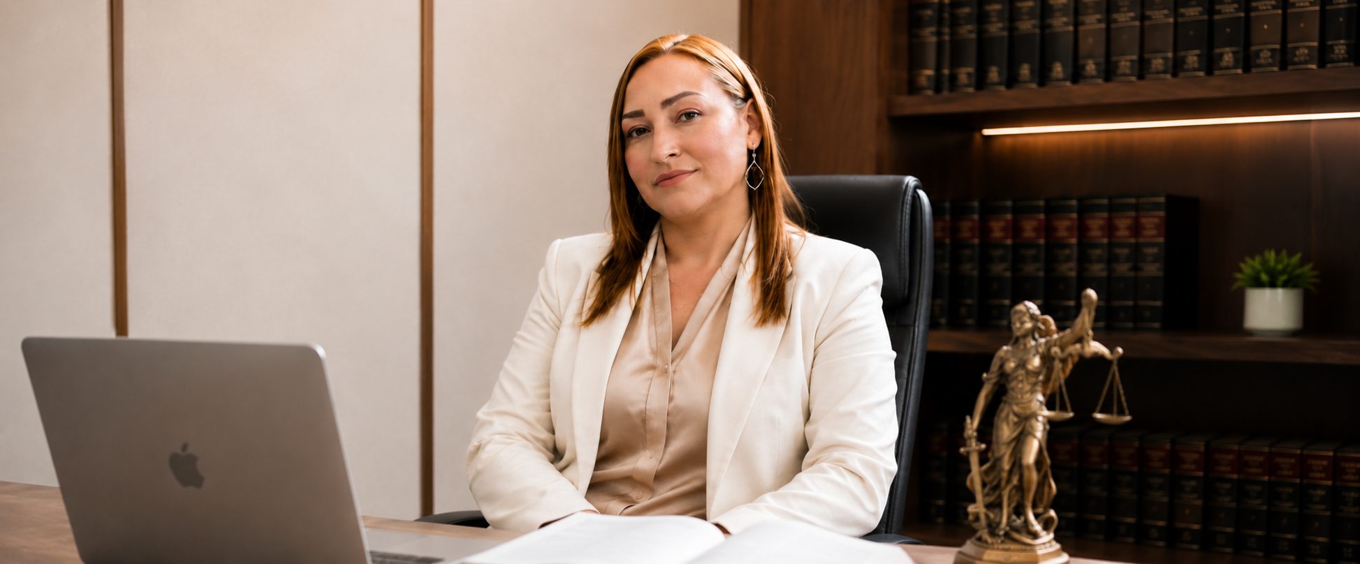 Dalena Arévalo, abogada especialista en contratación pública, en su despacho